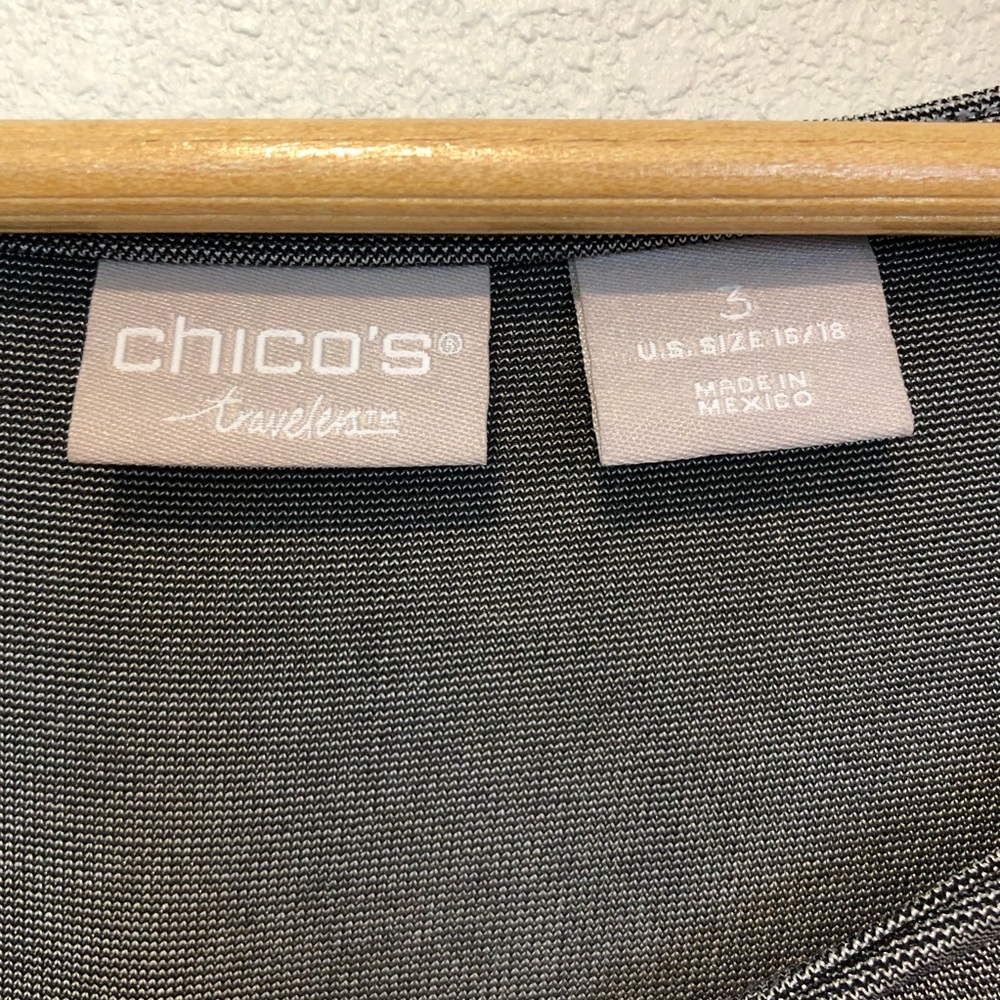 Chico's Charcoal Flow Tunic & Wide-Leg Pants Set - Picture 6 of 15